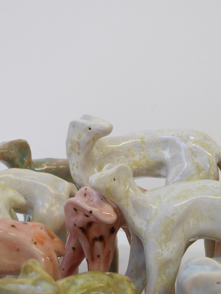 colourful deer figurines