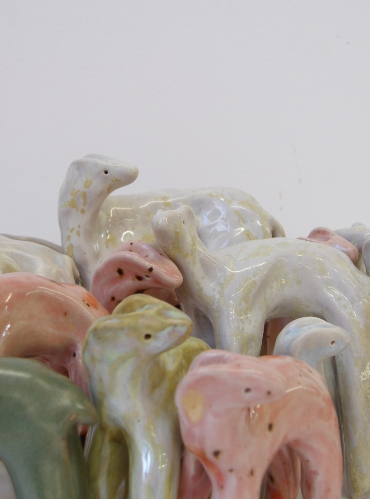 colourful deer figurines