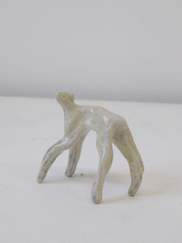Ceramic deer sculpture