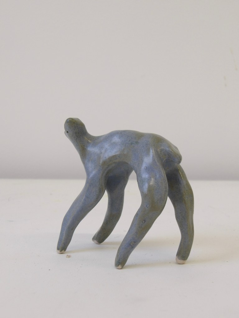 Ceramic deer sculpture